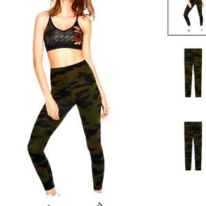 New VS PINK High Waist Camoflauge Camo Leggings Yoga Pants XS